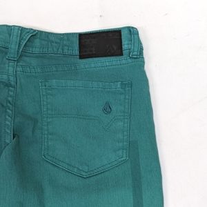 Volcom Sound Check Skinny Jeans, Green, Old Stock, 26x32, read description